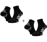 Asics pack de 2 pares de calcetines Cushion Run Quarter Chaussettes II Noir