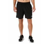 ASICS Pantalón corto de running para hombre Core 2in1 de 7 pulgadas negro | XL