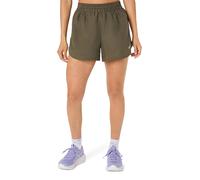 ASICS Pantalón corto de running para mujer Nagino Run Adjustable 4inch oliva | L