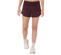 ASICS Pantalón corto de running para mujer Road de 3,5 pulgadas rojo oscuro | XS