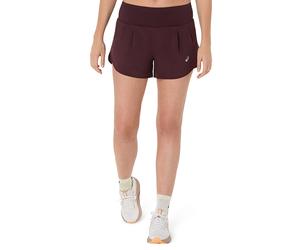 ASICS Pantalón corto de running para mujer Road de 3,5 pulgadas rojo oscuro | XS