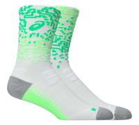 ASICS Performance Run Sock Crew - Unisex - Blanco / Gris / Verde - talla 39-42- modelo 2026