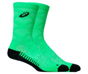 ASICS Performance Run Sock Crew - Unisex - Verde / Negro - talla 35-38- modelo 2026