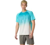 Camiseta de Running Asics Road Fade Ss Hombre Aqua L EU