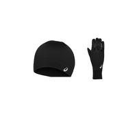 ASICS Set de running para hombre gorro + guantes RUNNING PACK negro | M