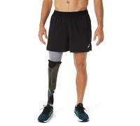 Asics Short de hombre Road 2-N-1 5in Asics. Negro XL