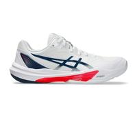 ASICS Sky Elite FlyteFoam 3 - Zapatos de voleibol para hombre, Blanco/Azul Mako, 43.5 EU