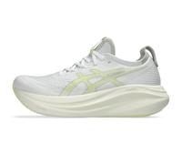 Asics Tenis de Correr Gel-Nimbus 27 para Hombre, Blanco/Amarillo Huddle, 46.5 EU