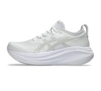 Asics Tenis de Correr Gel-Nimbus 27 para Mujer, Blanco (White/Glacier Grey), 39.5 EU