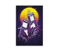 ASIDANDV Póster retro de guantes de boxeo, pintura decorativa, lienzo, póster de pared e impresión artística moderna para decoración de dormitorio familiar, pósteres de 40 x 60 cm