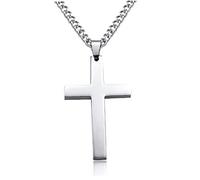 Asien Unisex Metal Colgante Cruz Collar De Cadena De Cristo Crucifijo Cruz Colgante Oración