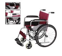 Asiento ancho silla de ruedas autopropulsada para discapacitados; ancianos - silla de ruedas manual plegable con asiento suave; neumáticos cómodos y portátiles