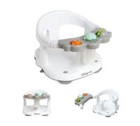 Asiento Bañera Bebe Interbaby | Fijación Ventosas Anti-resbalones | Silla Bañera Bebe Cómoda, Segura, Ergonómica | Sillón de Baño y Ducha Para Bebes > 5 meses, 26x30x38 cm, Gris