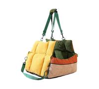 Asiento Booster para Perros - Suave Portátil 2 En 1 Cojín Mascotas con Bolsillos Y Cinturón | Transportín para Perros Pequeños,para Viajes Coche Diario Cachorro Interior Exterior Transporte Público