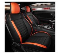 Asiento Coche Cubierta Para Mustang Coupe Convertible 2015-2024 Fundas Asiento Coche Ajuste Personalizado Juego Completo Perforado En Medio Protector Silla Coche(Black orange A)