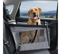 Asiento Coche Mascotas para V-W Amarok Atlas Atlas Tanoak Bora Caddy EOS Fox Golf, Universales Impermeable Asiento Coche Plegable Portátil Perros Accesorios,B-Grey