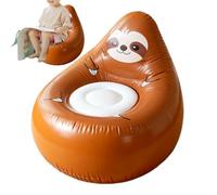 Asiento con forma de animal, 80 cm, construcción de PVC blando | Sofá portátil de patio, tumbona ligera y asientos al aire libre para playa, viajes, camping, jardín, sala de juegos, uso