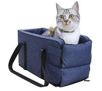 Asiento Consola Para Automóvil Para Perros: Diseño De Reposabrazos Central, Acolchado De Felpa Suave, Cinturón De Seguridad Seguro, Cama De Viaje Lavable | Ideal Para Mascotas Pequeñas, Viajes En Asie