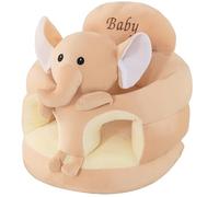 Asiento de apoyo para bebé | Asiento de piso para bebé, lindo elefante de 17, 7 pulgadas, aprenda a sentarse con placa de soporte engrosada, suave y elástica para niños pequeños