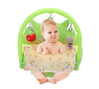 Asiento de Apoyo para Bebés, Silla para Aprender a Sentarse en Forma de Corona con Juguetes de Actividades Babero para Babas, sofá de Apoyo para Bebés Sofá de Felpa Silla (GREEN)