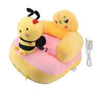 Asiento de apoyo para que el bebé aprenda a sentarse, silla de felpa para que los bebés se sienten con diseño anticaída, sofá recargable para aprender a sentarse, para uso en (Decoración de abejas)