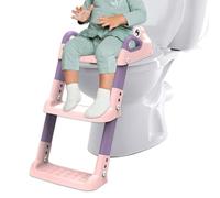 Asiento de aprendizaje de limpieza para - Escalera plegable plegable de inodoro, silla ergonómica acolchada para, taburete de entrenamiento estable y ajustable | Entrenador