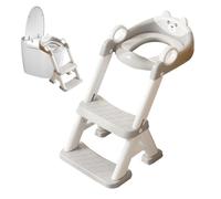Asiento de aprendizaje de limpieza plegable para niños pequeños | Respaldo seguro, base ancha y resistente, asiento acolchado con asas para facilitar la transición de bebés niños y niñas