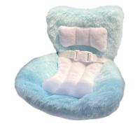 Asiento de automóvil mini muñeco, asiento de seguridad de ventilación de aire con clip con cojín de felpa suave y base de ABS, lindo soporte de decoración y exhibición de automóviles para ventilacion