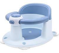 Asiento de baño para bebé de 6 a 36 meses, asiento de baño para bebés con cojín antideslizante y 4 ventosas, asiento de baño para bebé sentado, ahorra espacio (azul)