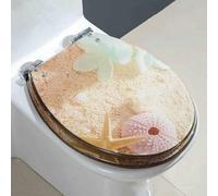 asiento de baño suave cerrado, Asiento de inodoro de resina transparente con cierre suave for inodoros tipo UVO de 34 x 42 cm(J Style)
