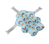 Asiento de Bao para beb, Alfombrilla de Bao para beb Saludable Universal Plegable, Cmoda Flotacin, 0-12 Meses, para Baby Shower (Arcoiris azul