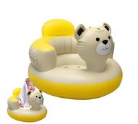 Asiento de bebé inflable portátil: cojín de transporte de patrón de osos, apoyo ergonómico | Camión de abuso para niños pequeños, asiento de aprendizaje de PVC, sofá de piso amigable con los viajes, s