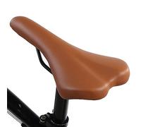 Asiento de bicicleta, 2 colores Cojín de ciclismo de sillín de bicicleta de cuero PU resistente a los golpes y resistente al desgaste(Marrón)