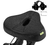 Asiento de bicicleta cómodo de gran tamaño para hombres y mujeres, cojín ancho sin nariz, sillín de bicicleta de espuma viscoelástica impermeable, suavidad adecuada para ejercicio Peloton, BMX,