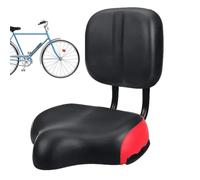 Asiento de bicicleta con respaldo - Sillín de ruedas de gran tamaño con respaldo suave y cómodo sillín de gran tamaño, cojín ancho acolchado para triciclos y bicicletas de ciudad para despertar