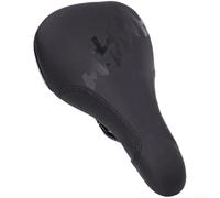 Asiento de bicicleta de montaña con cojín ergonómico, sillín DH MTB que absorbe los golpes, acolchado de poliuretano impermeable para ciclismo de descenso, negro (todo negro)