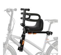 Asiento de bicicleta infantil delantero plegable, con reposapiés plegable | Asiento de bicicleta infantil, portabebé bicicleta delantera con guardabarros, sillín delantero para niño, para bicicleta