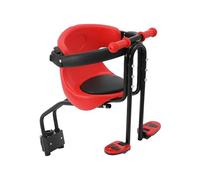 Asiento de bicicleta para niños, asiento delantero de bicicleta con barandilla desmontable, reposabrazos, asiento ajustable y pedales, para niños de 8 meses a 4 años, capacidad de carga de hasta 110