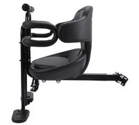 Asiento de bicicleta para niños montado en la parte delantera, asiento de bicicleta para niños con barandilla completa y arnés de seguridad ajustable para mayor protección, instalación rápida