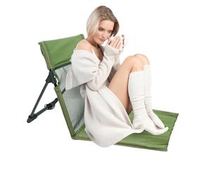 Asiento de camping - Silla de viaje plegable, taburete plegable compacto con respaldo, silla de suelo de malla transpirable, marco fácil de transportar para eventos deportivos | Solución de sesión