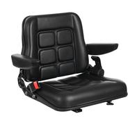 Asiento de carretilla elevadora universal de asiento tractor recortadora respaldo ajustable con cinturón de seguridad y apoyabrazos, para carretillas elevadoras, cortacéspedes, tractores