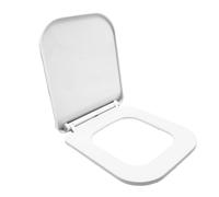 Asiento de chaleco cuadrado blanco avanzado, liberación rápida, fácil de limpiar, fijación TP, ajustable, parachoques antideslizante para máxima estabilidad y perfecta para Mdern Bathrms