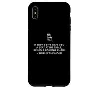 Asiento de cita de Chisholm en silla de mesa IGUALDAD AHORA Shirley C Carcasa para iPhone XS Max