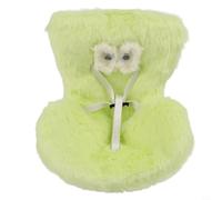 Asiento de coche de muñeca con arnés de seguridad y soporte de ventilación diseñado para figuras de felpa de 10 a 17 cm, interior para exhibición en vehículos (verde)
