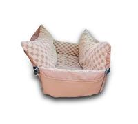 Asiento de Coche for Perros: Cama Impermeable 3 en 1 con Correa de Seguridad y Base Antideslizante, tamaño Mediano(B)