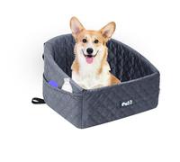 Asiento de coche para mascotas, cama portátil para mascotas con bolsillo de almacenamiento, asiento para gatos pequeños, asiento para cachorros, para conducción larga, viajes por carretera, viajes