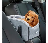 Asiento de coche para perro con consola central | Reposabrazos para perros pequeños | Funda impermeable para asiento trasero de coche | Bolsa de viaje portátil | Asiento de seguridad extraíble con