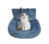 Asiento de coche para perro pequeño, asiento de coche para perros - Cojín de viaje suave para cachorros,Sufrimiento de animales con puño de masticar, masticar, masticar y motor a máquina para viajes