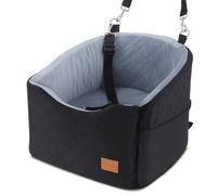 Asiento de coche para perros medianos de menos de 13,6 kg, cómodo asiento de coche para cachorro con 2 correas de seguridad clipsables, base antideslizante para viajar para mascotas, completamente