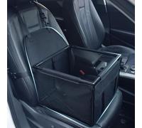 Asiento de Coche para Perros para Smart 451 Brabus Smart 453, Refuerzo de Coche para Perros Plegable Lavable con Tubo de Soporte,B/Black